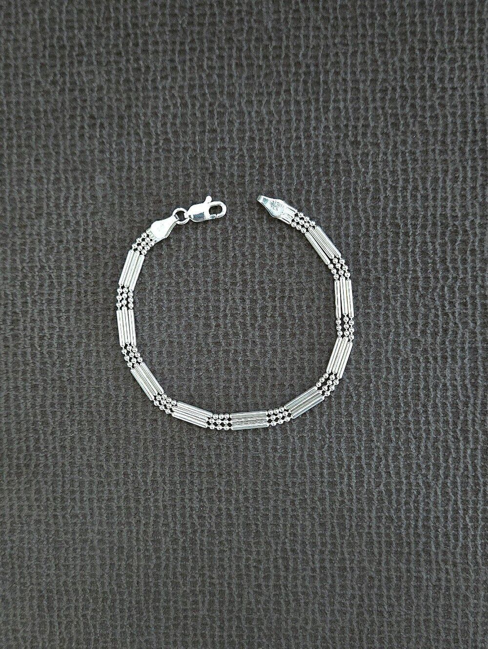 Silver🤍 Bar-Bead Triple3️⃣ Strand Bracelet - NWOT - Picture 7 of 15
